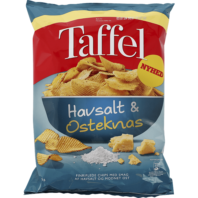 Chips m. havsalt og osteknas