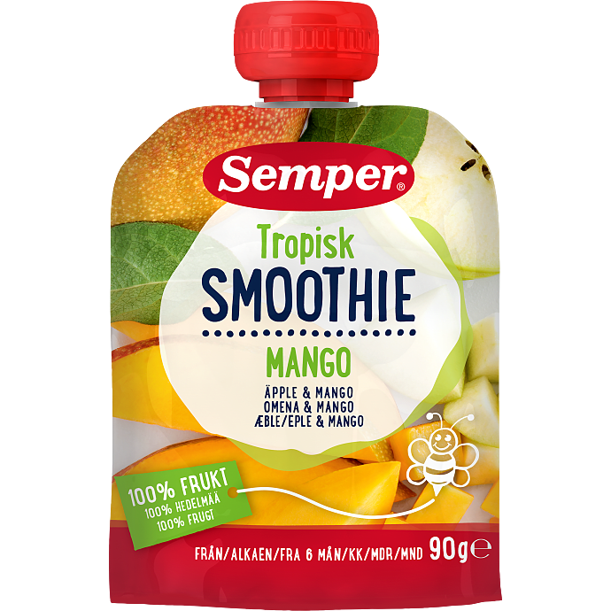 Frugtmos m. æble og mango fra 6 mdr.