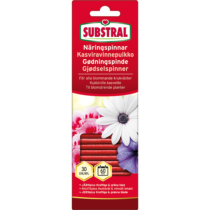 Substral gødningspinde til blomstrende planter 30-pak