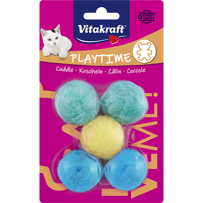 Pelsbolde m. klokke 5 stk.