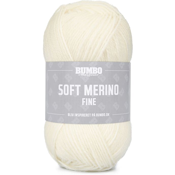 BUMBO Soft Merino Fine Uldgarn - Råhvid 1102