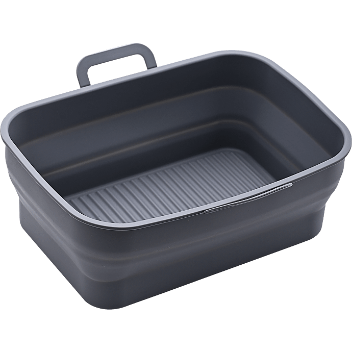Airfryer foldbar silikone kurv dobbelt - grå