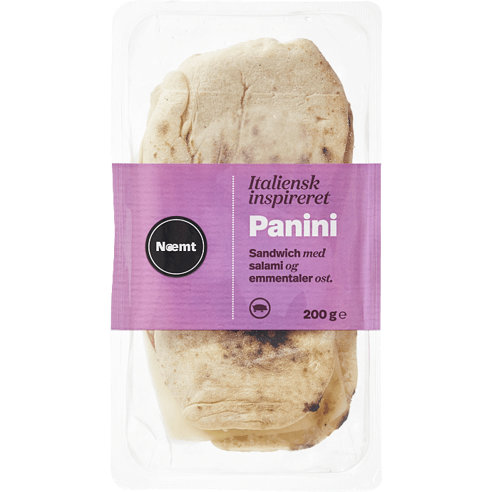 Panini m. salami og emmentaler