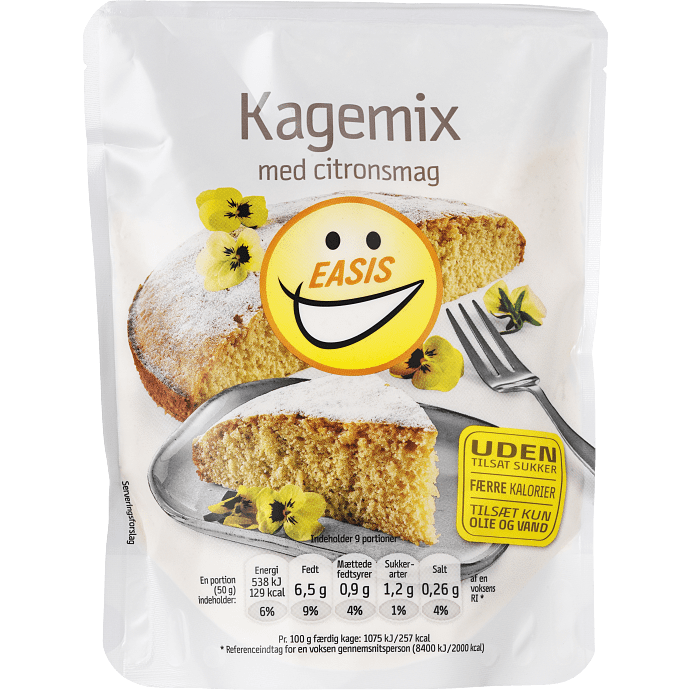 Kage m. citronsmag u. tilsat sukker
