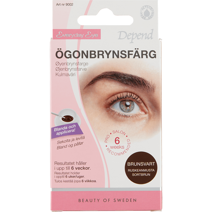 Øjenbrynsfarve Brun/Sort