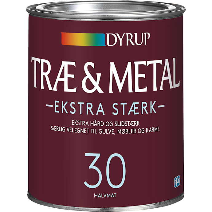 Dyrup træ & metal maling ekstra stærk 1 liter - hvid