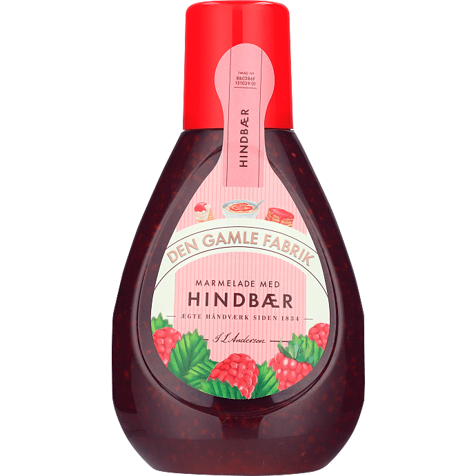 Cremet hindbærmarmelade squeezer