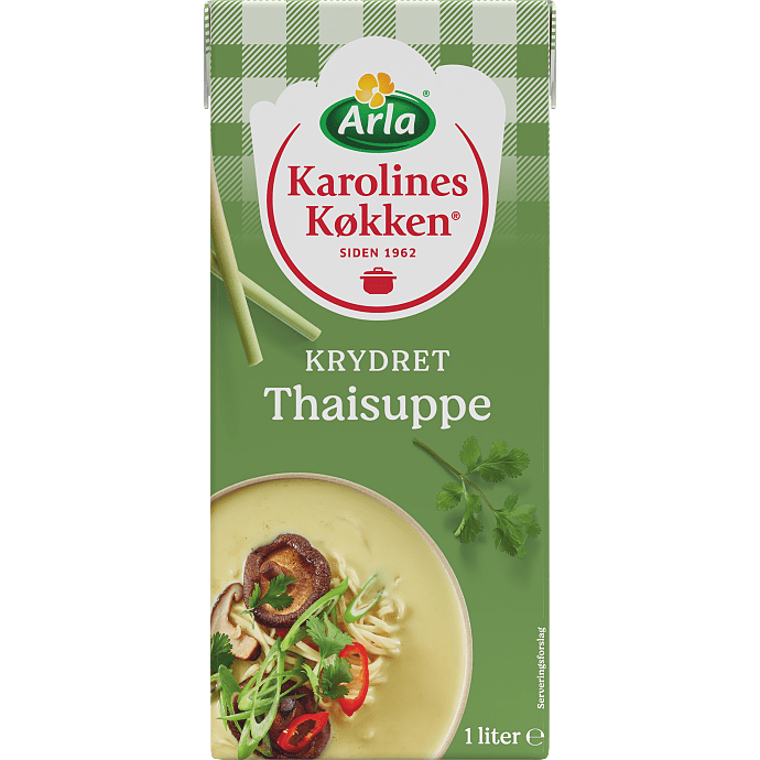 Thai inspireret suppe m. kokosmælk og citrongræs