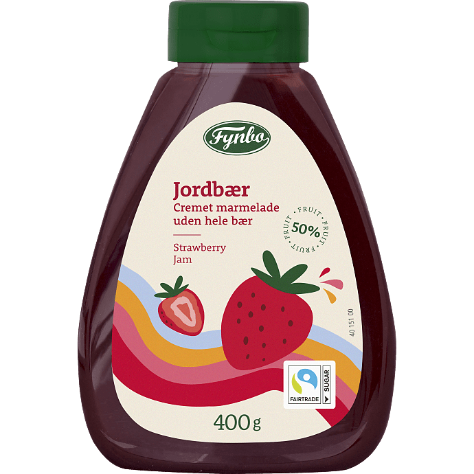 Cremet jordbærmarmelade squeezer