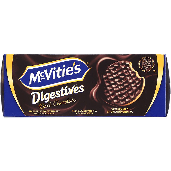 Digestive kiks m. mørk chokoladeovertræk