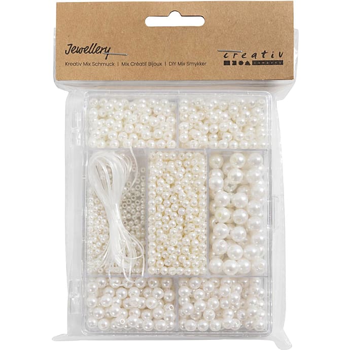 Creotime DIT kit smykker - hvid perlemor