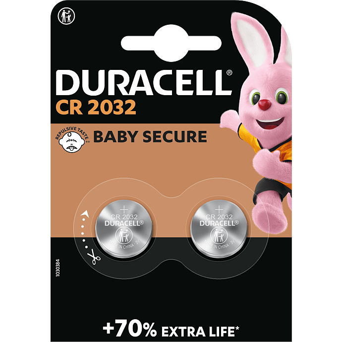 Duracell knapcelle CR2032 batterier 2-pak