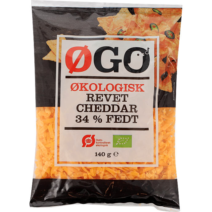 Revet rød cheddar 34% fedt