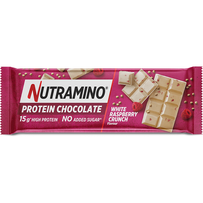 Proteinbar m. hvid chokolade og hindbær