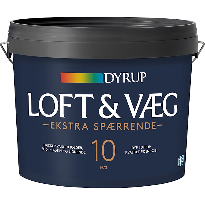 Dyrup loft & vægmaling Ekstra spærrende 4,5 liter - hvid