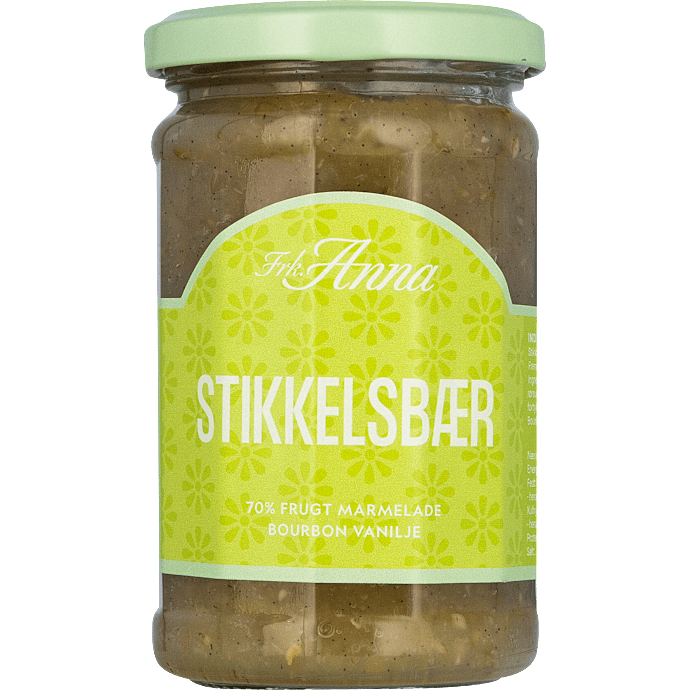 Stikkelsbærmarmelade m. æble- og vanilje