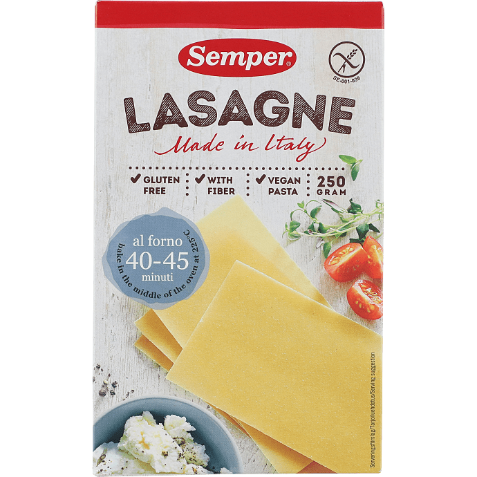 Lasagneplader glutenfri