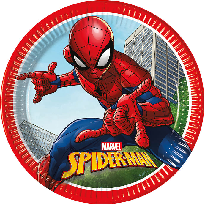 Spiderman paptallerken Ø:23 cm 8-pak