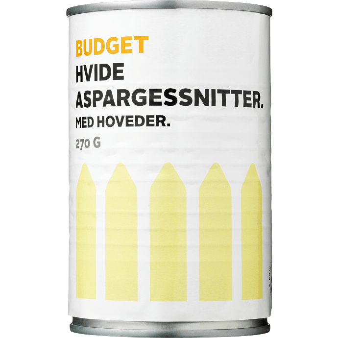 Hvide aspargessnitter m. hoved