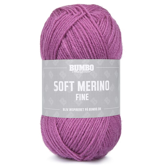 BUMBO Soft Merino Fine Uldgarn - Mørkrosa 1135