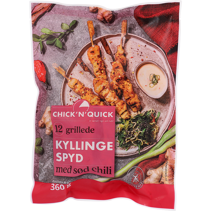 Kyllingespyd med sød chili
