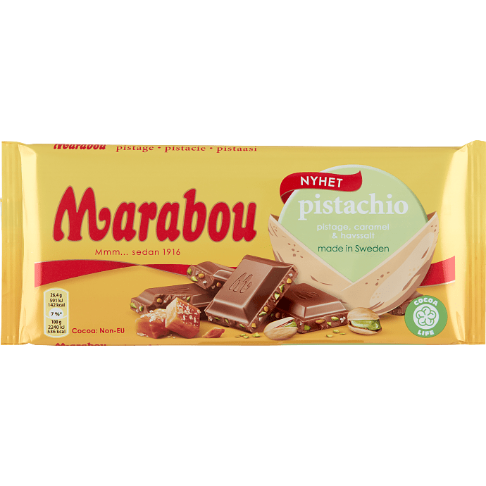 Mælkechokoladeplade m. pistacienødder