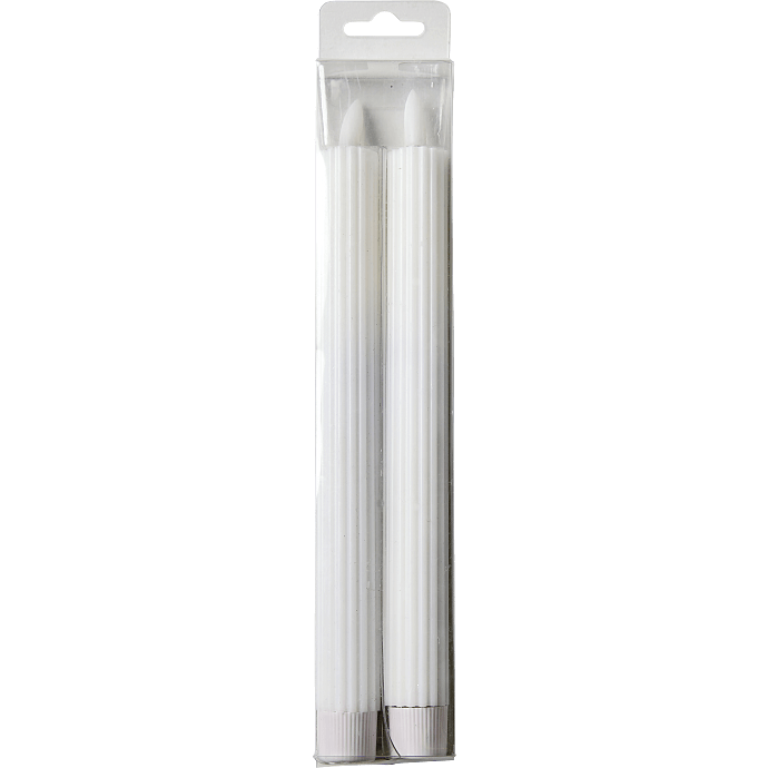 LED rillet stagelys 2,2x22,5 cm 2-pak - hvid