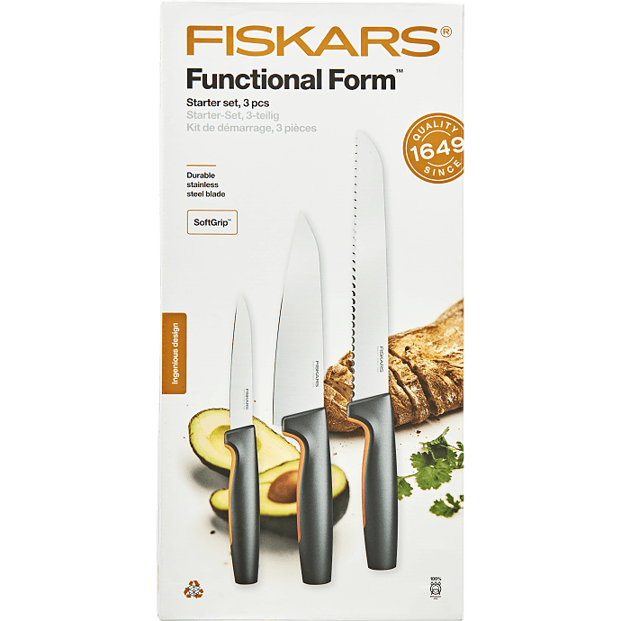 Fiskars Functional Form knivsæt - 3 knive