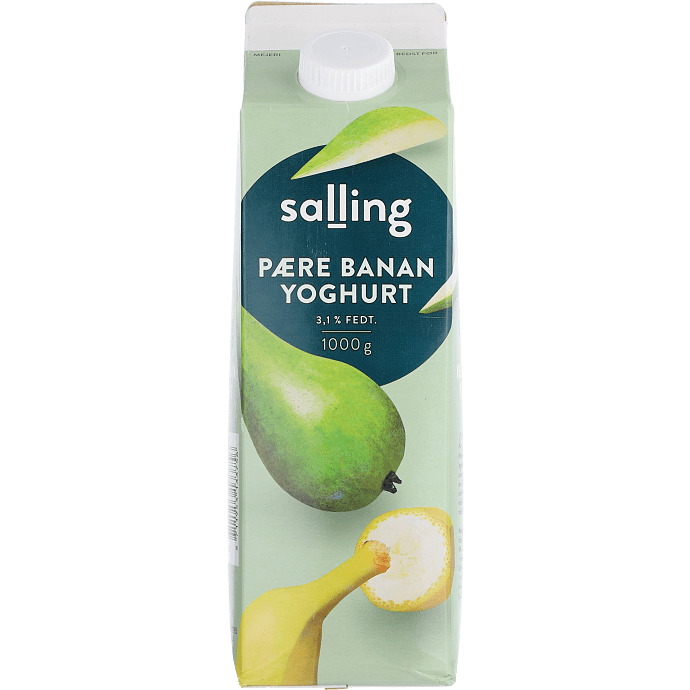 Yoghurt m. pære og banan 3,1% fedt