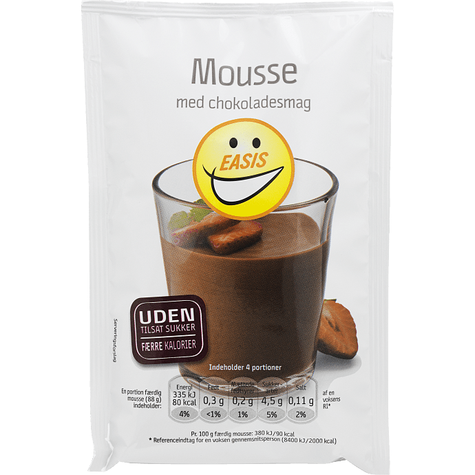 Mousse m. chokosmag u. tilsat sukker