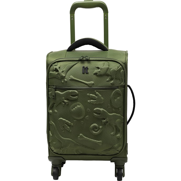 Play børnetrolley 4 hjuls 46 cm med dinosaurusmotiv - grøn