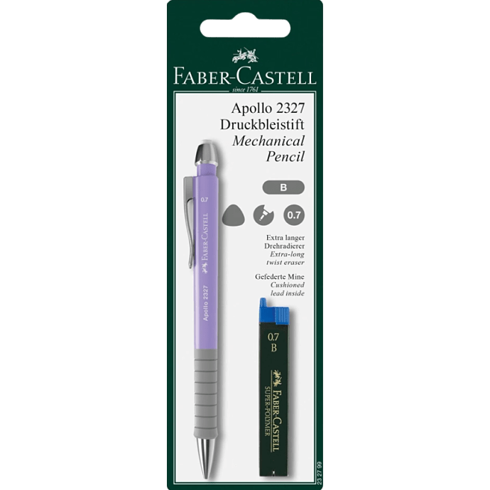 Faber-Castell Apollo mekanisk blyant 0,7 mm – flere varianter - assorteret