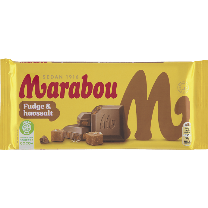 Mælkechokolade m. karamelfudge og havsalt