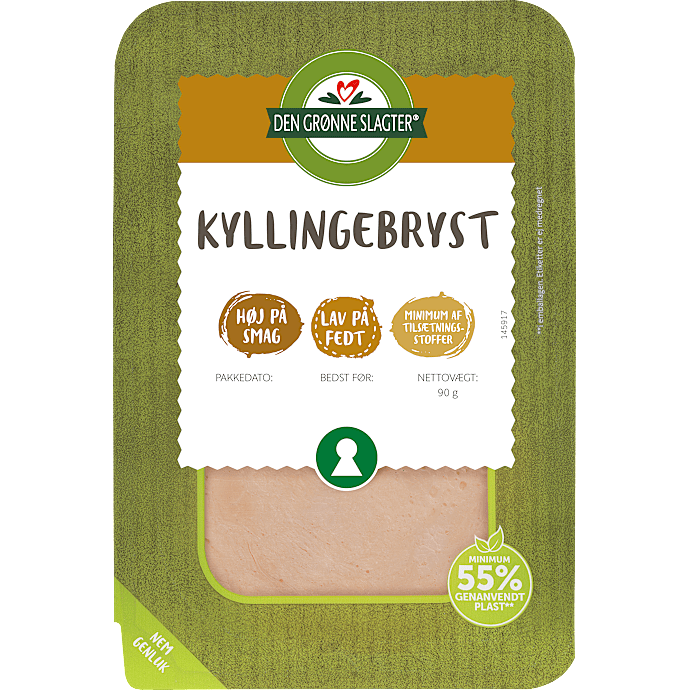 Grillet kyllingebryst i skiver