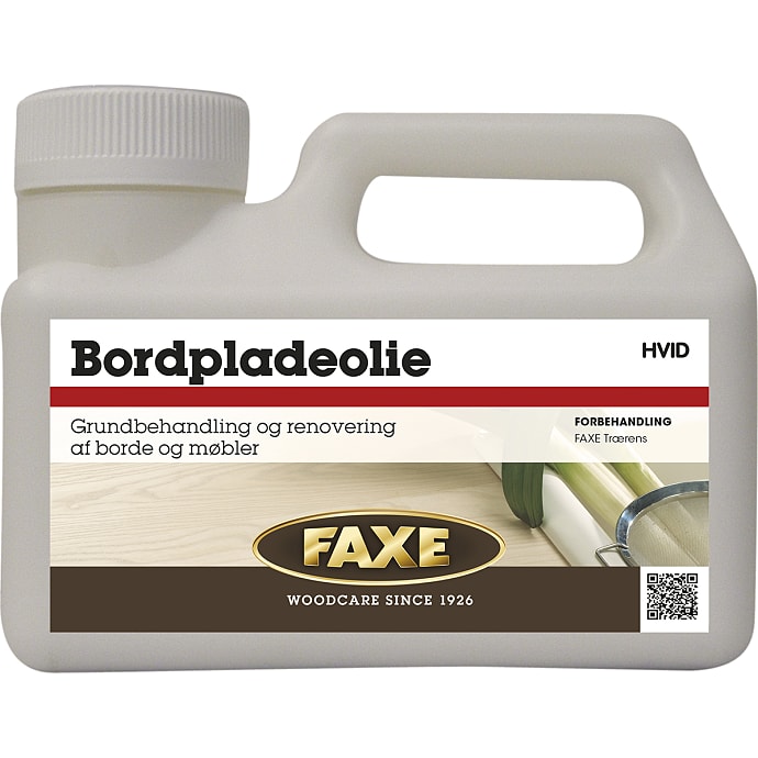 FAXE bordpladeolie 0,5 liter - hvid