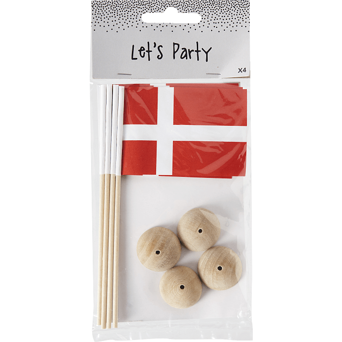 Bordflag på træpind