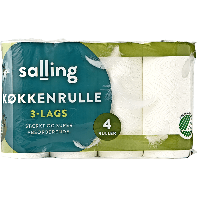Køkkenrulle 3-lags halve ark