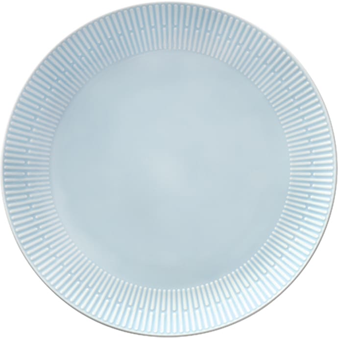 Relief middagstallerken porcelæn 27 cm - lyseblå