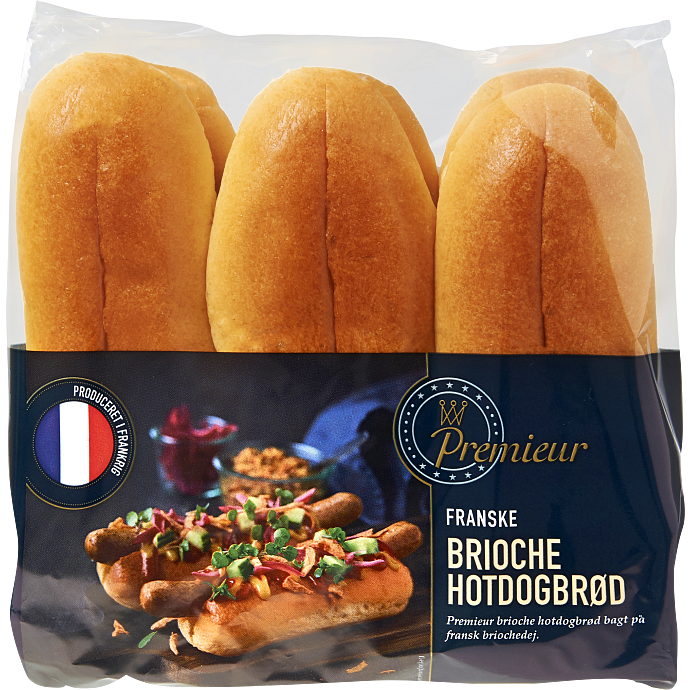 Brioche hotdogbrød