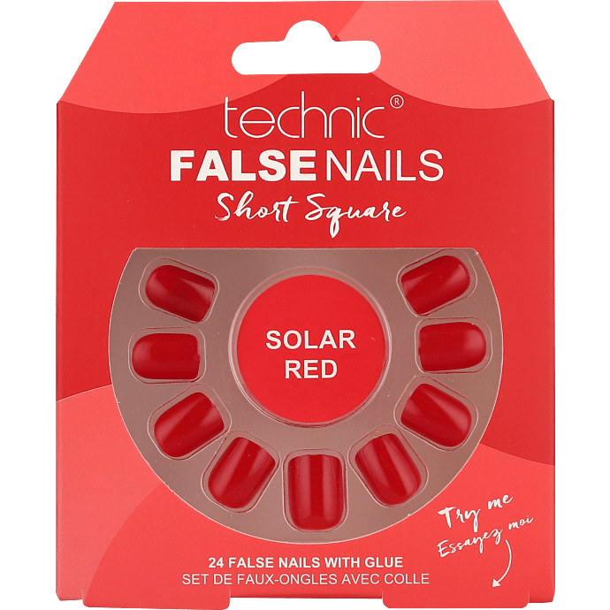 Kunstige negle Solar Red