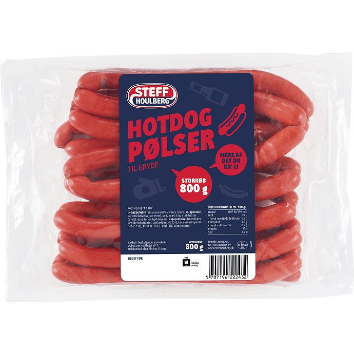 Hotdogpølser 67% kød