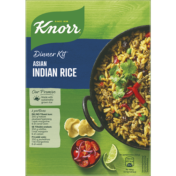 Indisk inspireret risret dinner kit