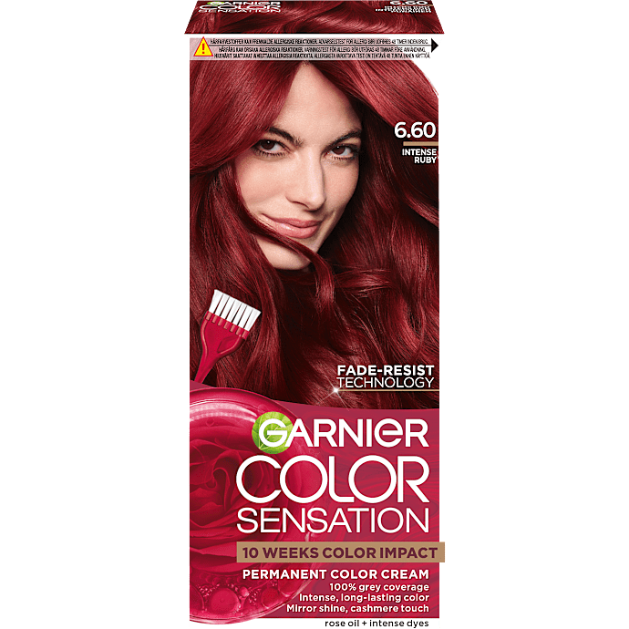 Permanent hårfarve 6.60 Intense Ruby m. roseolie