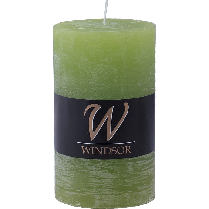 Windsor rustikt bloklys 7x12 cm - æblegrøn
