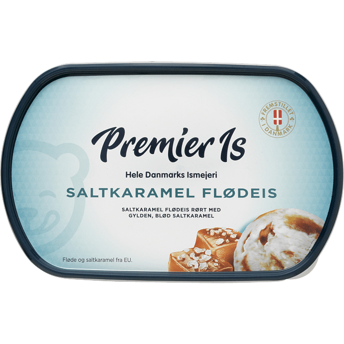 Flødeis m. saltkaramel