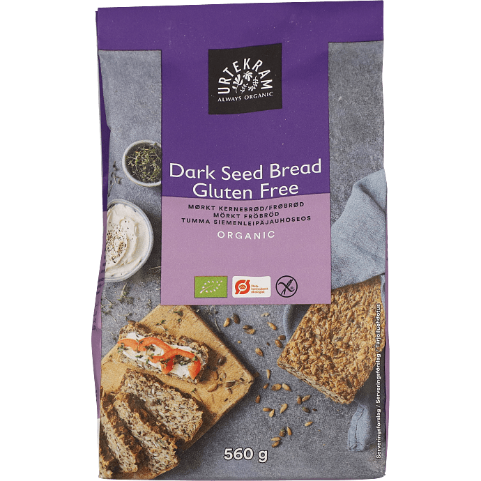 Mørkt kernebrød glutenfri øko