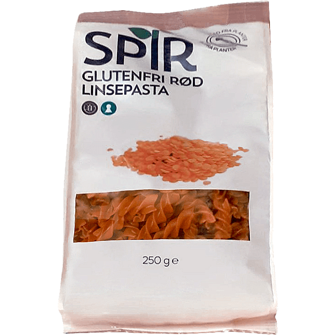 Fusilli m. røde linser