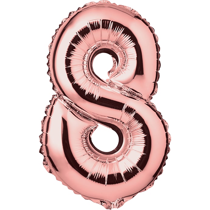 Salling folieballon " 8" H: 35 cm - flere varianter - assorteret