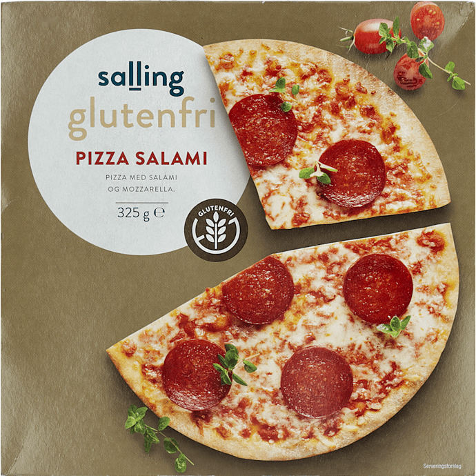 Pizza m. salami glutenfri