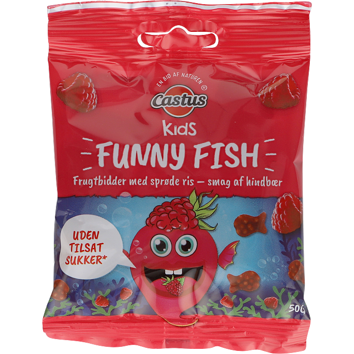 Frugtsnack m. hindbærsmag